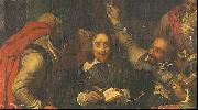 Hippolyte Delaroche A portion of Hippolyte Delaroche's 1836 oil painting Charles I Insulted by Cromwell's Soldiers, oil